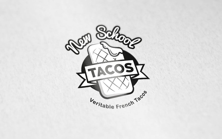 Création logo new school tacos